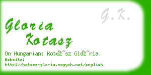 gloria kotasz business card